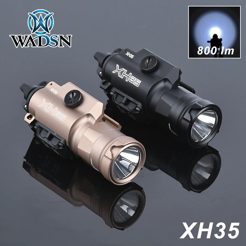 WADSN Tactical XH35 Weapon light High/Low Adjustment Dual Output Whitelight 800lm Ultra-High Power Strobe Flashlight X300 X300U