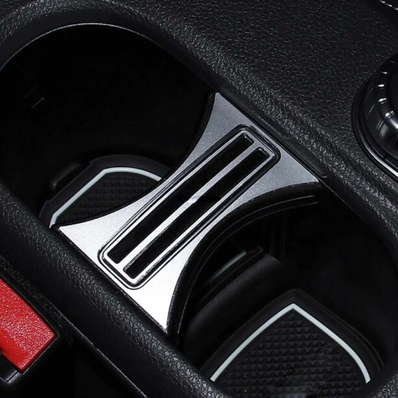 For Mercedes Benz A Class CLA GLA W176 C117 W117 2014-2017 Aluminum Alloy Car Cup Holder Cover Decorate Interior Car Accessories