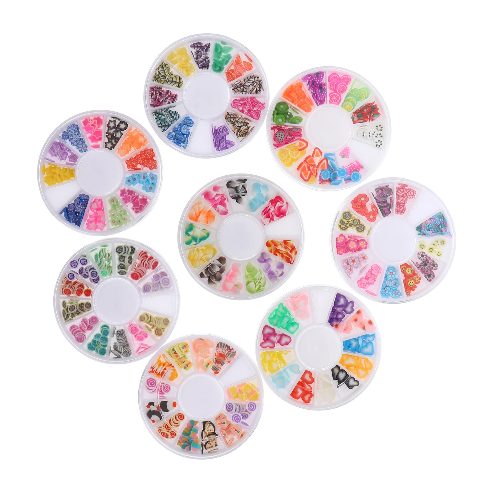 

Polymer Clay Patches Fruit Theme 8 Boxes DIY Craft Jewelry Making Decor Polymer Clay Patch Fruit Slice Patch Nail Art Decor