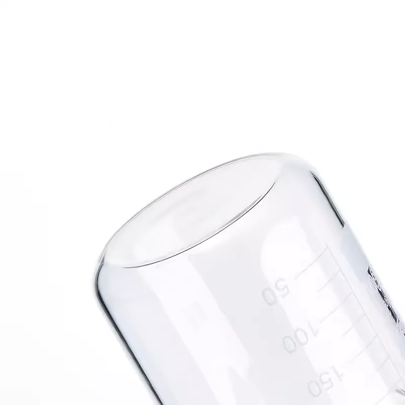 Vaso de vidrio de borosilicato transparente para laboratorio químico, vaso de vidrio de forma baja, 15 piezas, 100ml, con boquilla engrosado, 1 unidad