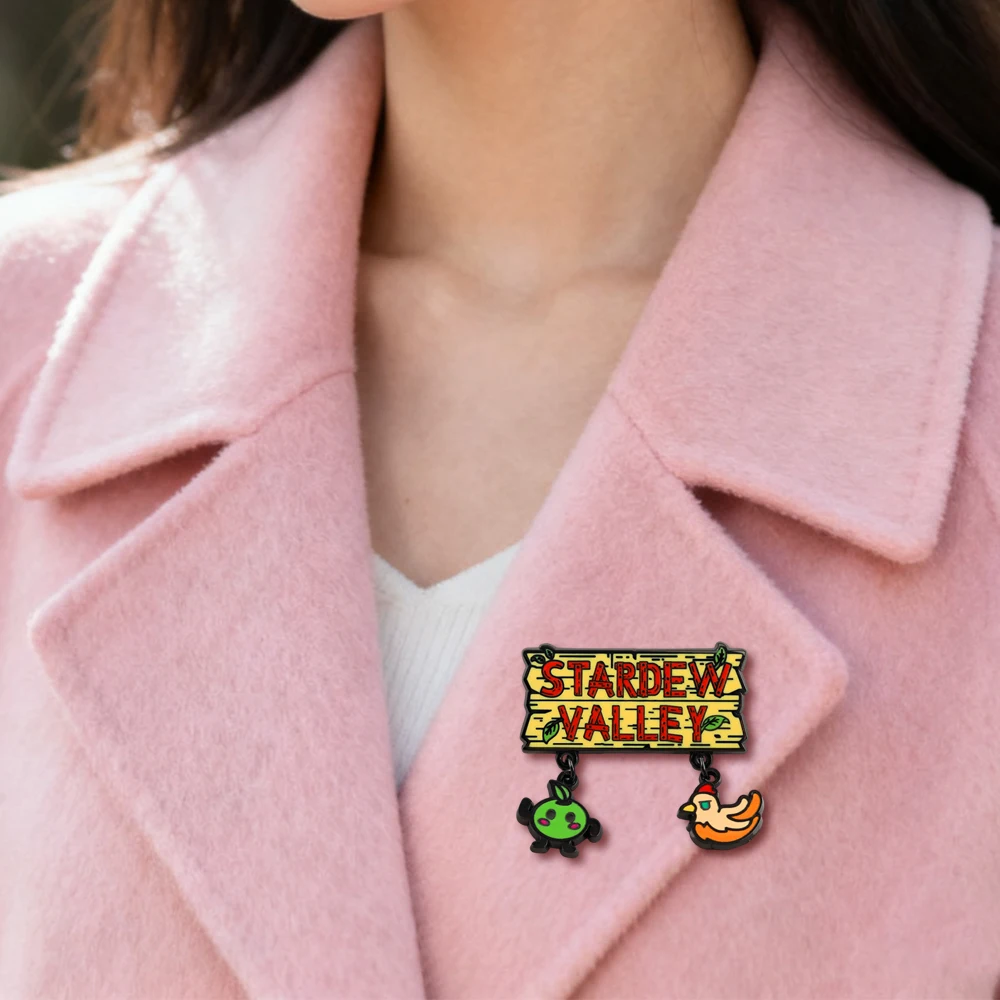 Stardew Valley Emaille-Pin mit Junimo und Küken-Anhänger, Brosche für Kleidung und Taschen, Niedliche Accessoires, Sammlerstücke für Spielefans, Geschenke – Detail 11