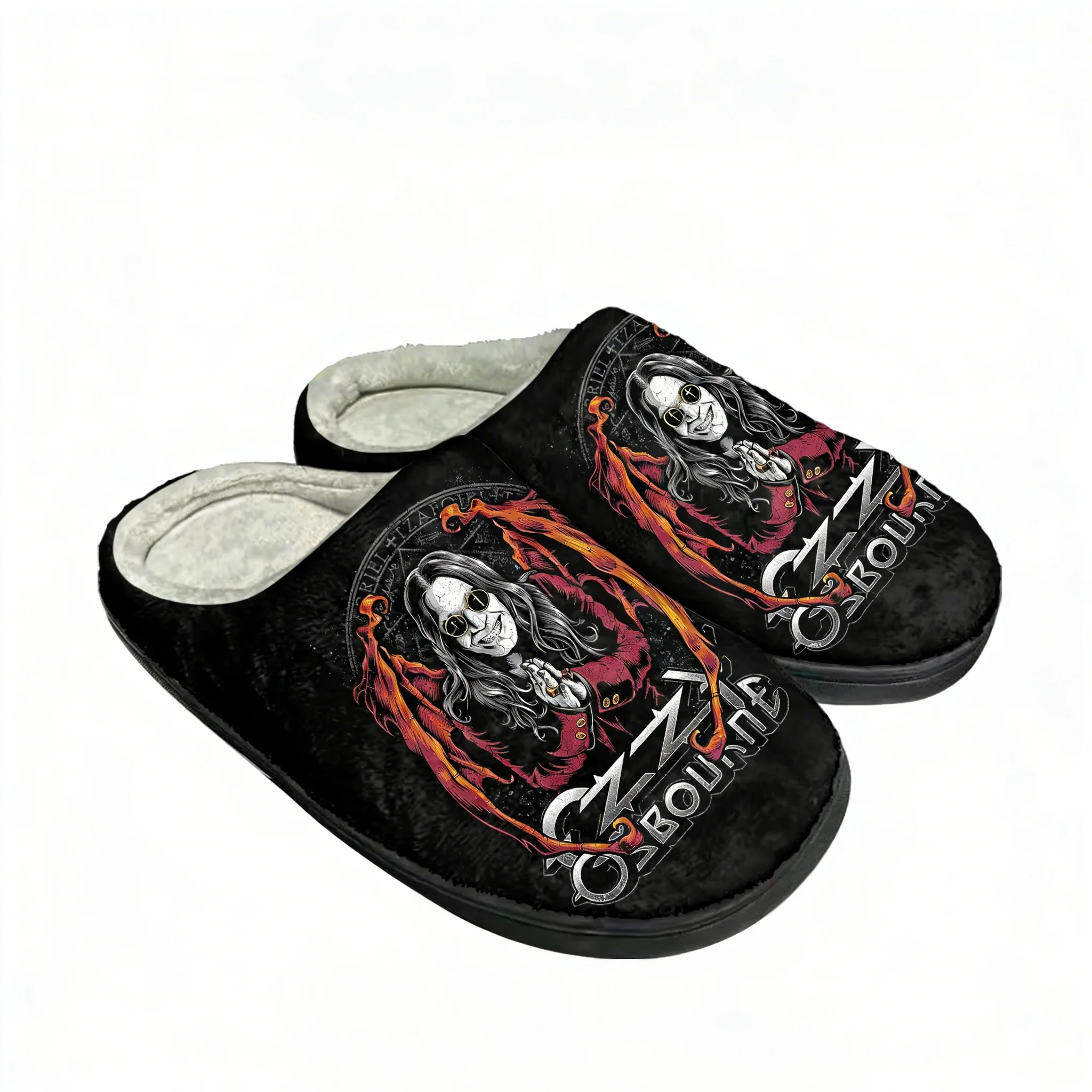 

Ozzy Osbourne Rock Singer Home Cotton Custom Slippers Mens Womens Plush Bedroom Casual Keep Warm Shoes Thermal Slipper