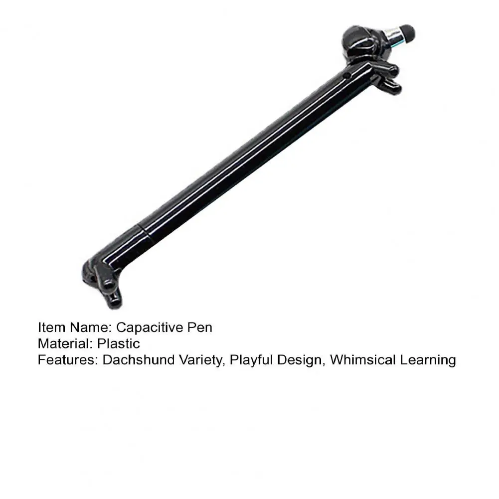 12.5cm Ballpoint Pens Dachshund Pens 1mm Black Ink Cartoon Dog Pens For School Office Capacitive Touch Pen For Tablets Phones