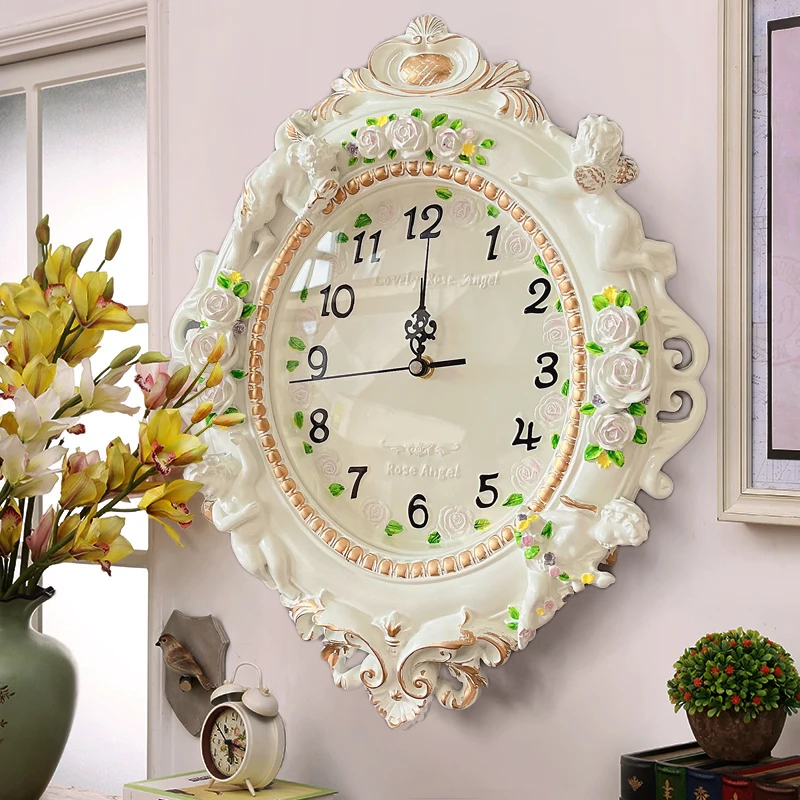 

Resin living room wall hanging home bedroom wall clock art acrylic mirror clock silent clock