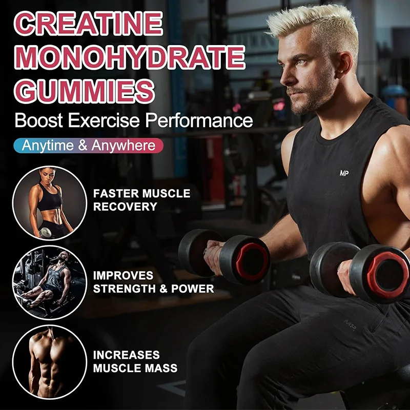 Creatine Gummies Creatine Monohydrate Increases Muscle Gummy Enhance Strength Energy Endurance Improve Endurance  Immunity