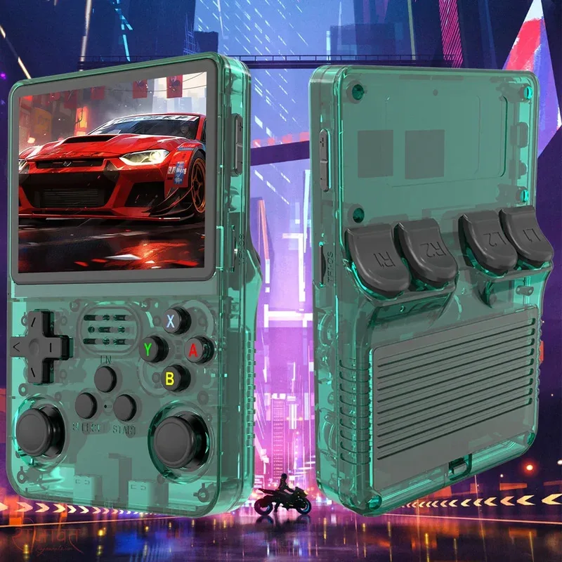 R36S Handheld Game Console 3.5Inch IPS 640x480 Screen Built in 64GB Memory Classic Games Portable Handheld Game Console