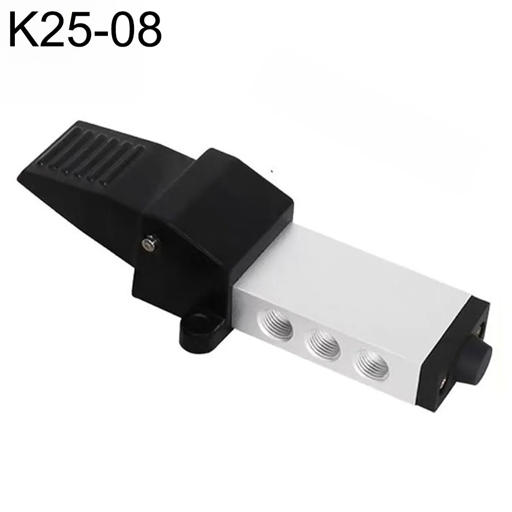 Industrial 4F210-08 Pneumatic Foot Valve 5 Port 2 Way Air Operated Foot Switch Compatible with Thread Connections