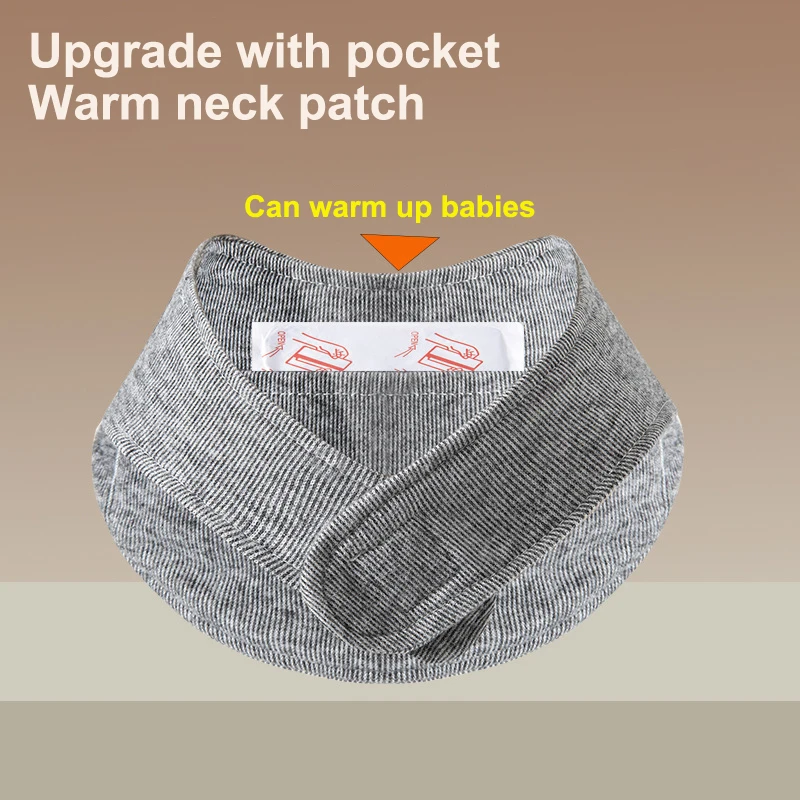 Cotton Cervical Neck Protection All-Season Scarf Comfortable Soft Neck Belt Warm Neck With Pocket Breathable Small Scarf Women