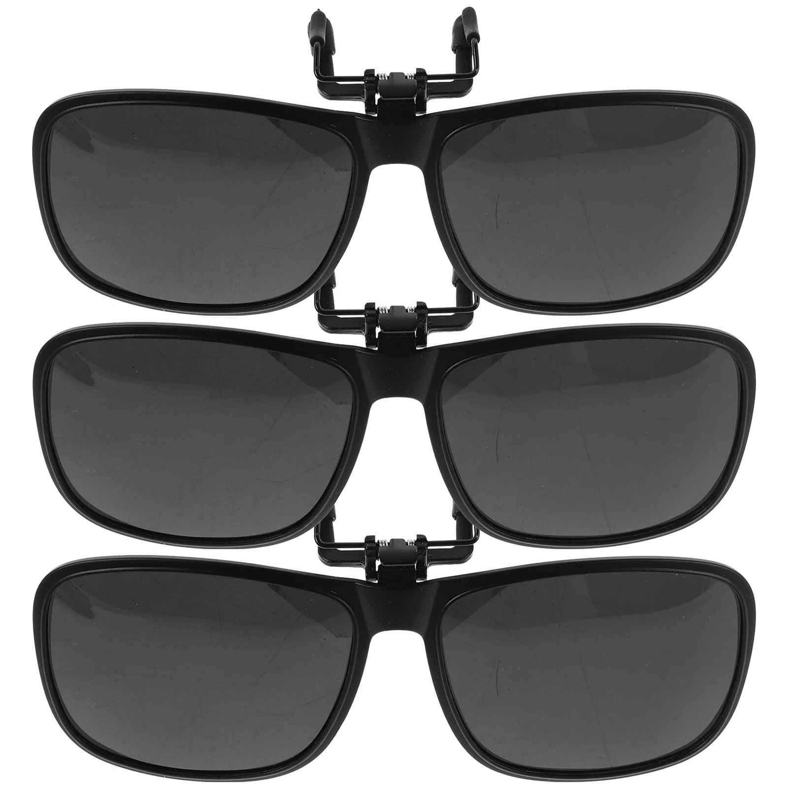 

3pcs Flip Up Sunglasses Women Anti Glare Uv Protection Lightweight Rimless Eyewear For Eyeglasses Driving Daily Use Clip On