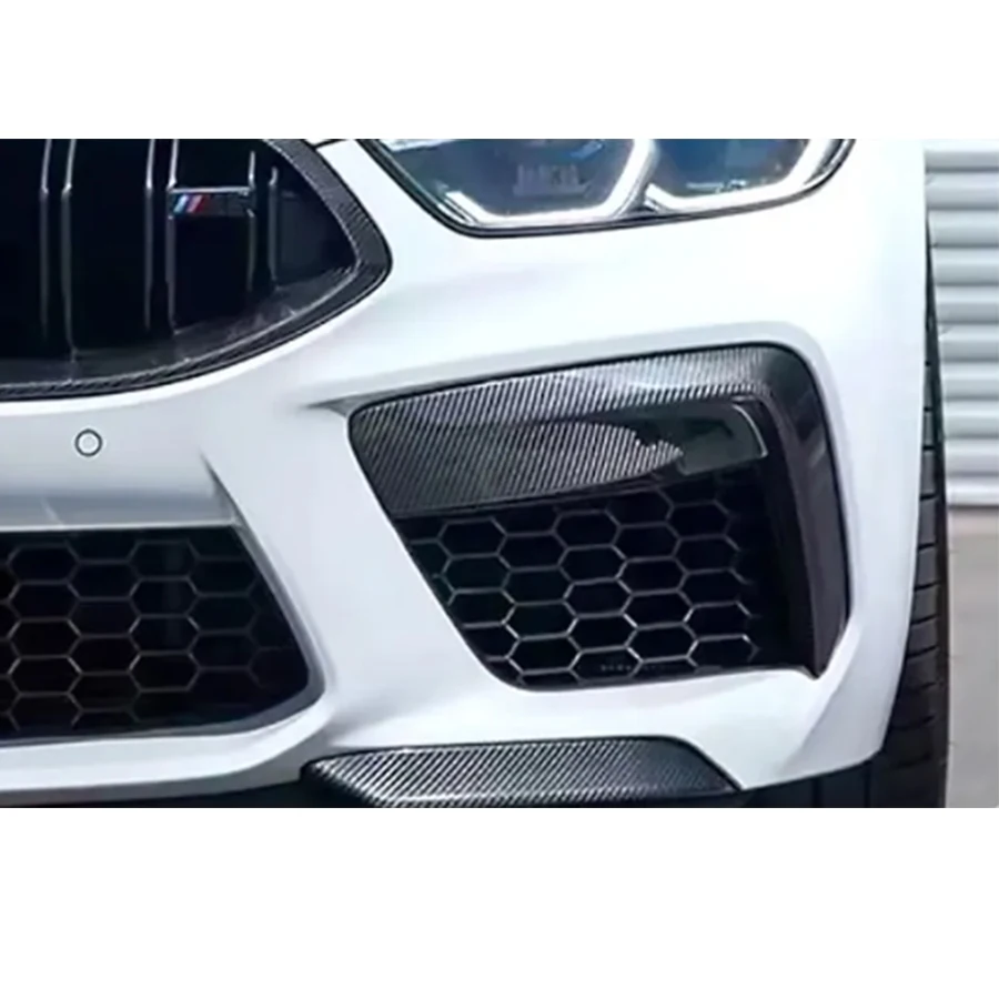 For BMW BMW M8 F91 F92 F93 Carbon Fiber Car Front Bumper Wind knife Tuyere Splitter Spoiler Air Knife Surround Trim Body Kit