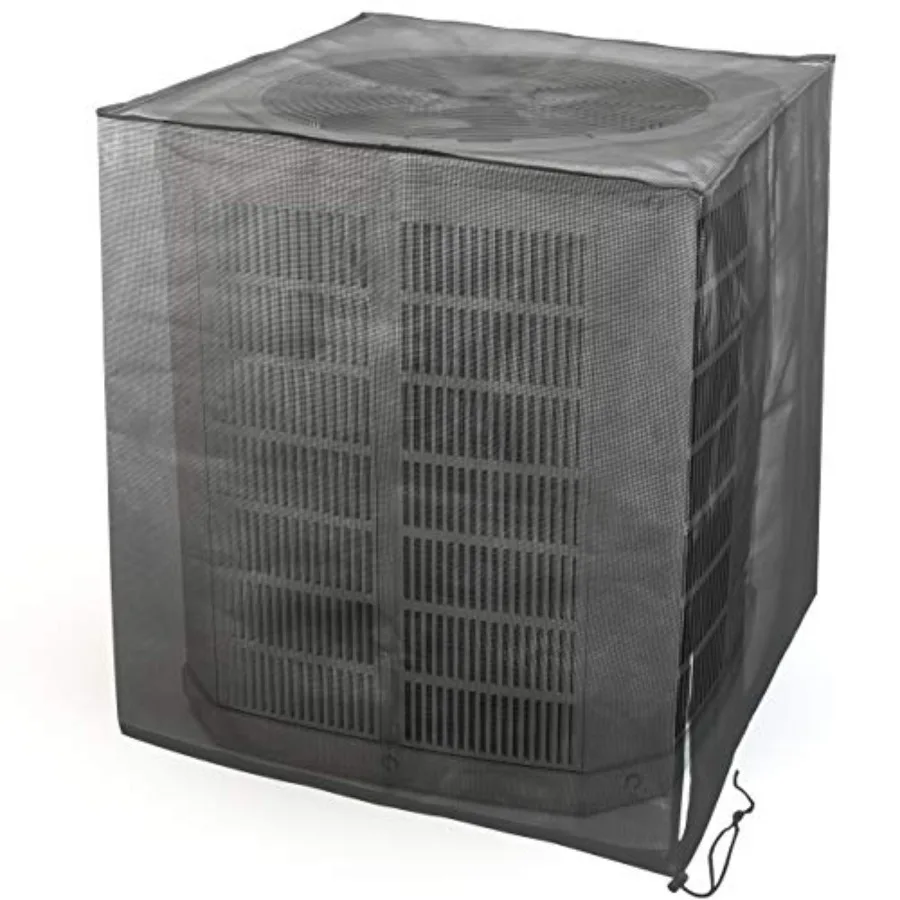 

Full Mesh Central Air Conditioner Cover, All Seasons Mesh Air Conditioner Leaf Guard AC Cover for Outdoor Central Ac black