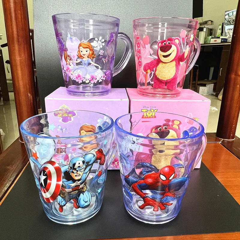 Disney Children'S Saliva Cup Marvel Comics Spider-Man Stitch Mickey Minnie Anti-Fall Home Cartoon Milk Cup Brushing Gargle