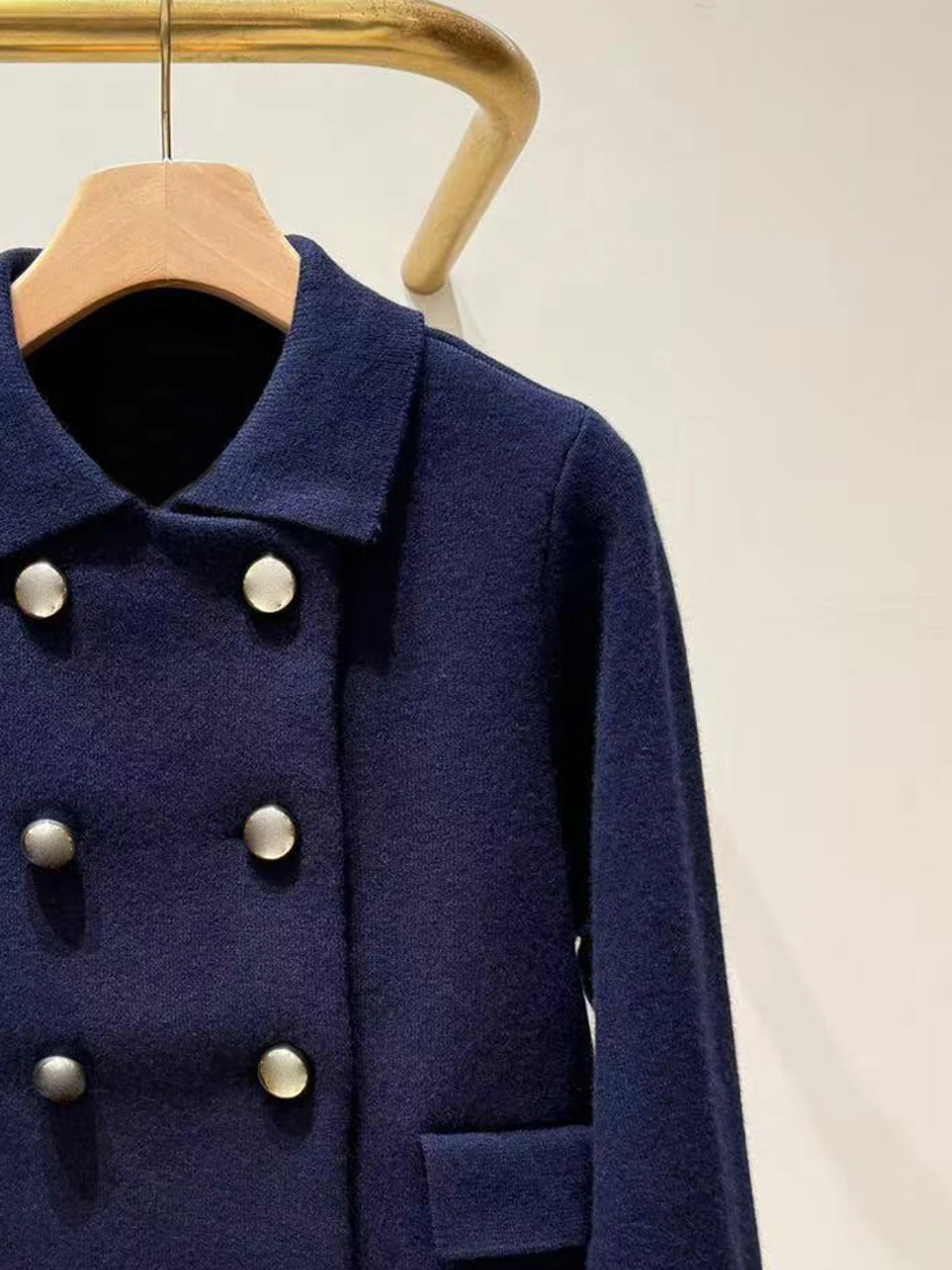 Ele Maglione cardigan lavorato a maglia da donna Colletto doppiopetto Design Autunno Faion Capispalla Comodo Medio Morbido