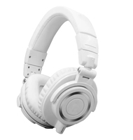 Audio M50X HIFI Earphones Professional Fully Enclosed DJ Monitoring Headphones Foldable Music Gaming Headset white colour