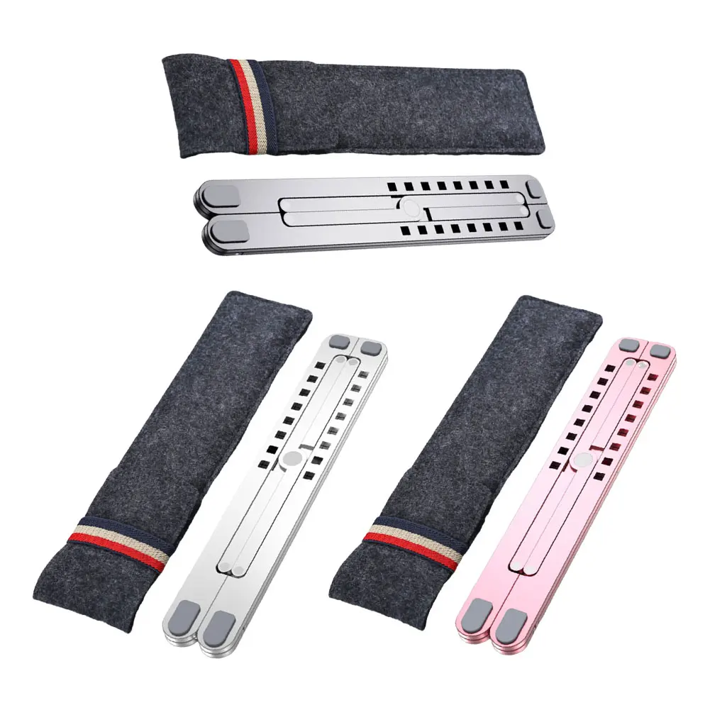 Supporto per laptop Riser Supporto per tablet pieghevole per computer Supporto per notebook portatile regolabile a 8 angoli in lega di alluminio per 11-17,3 pollici