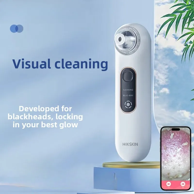 Visual Blackhead Vacuum Cleaner Camera Display Facial Pore Cleansing Suction Beauty Tool for Nose Chin Home Skin Care 블랙헤드 흡입기