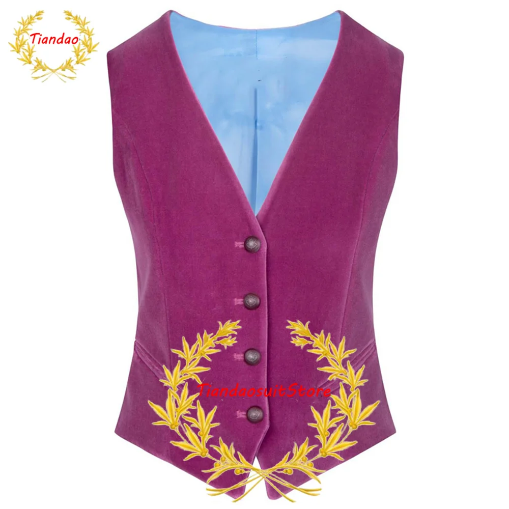 Women's Suit Vest V-Neck Sleeveless Jacket Workwear Lady Velvet Waistcoat Ladies Formal Coat