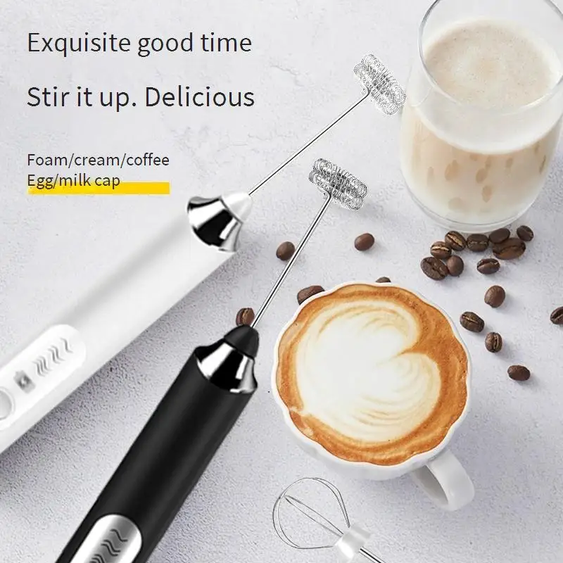 

Electric Egg Beater Milk Frother Coffee Frother Handheld Wireless Egg White Cream Cake Mixer