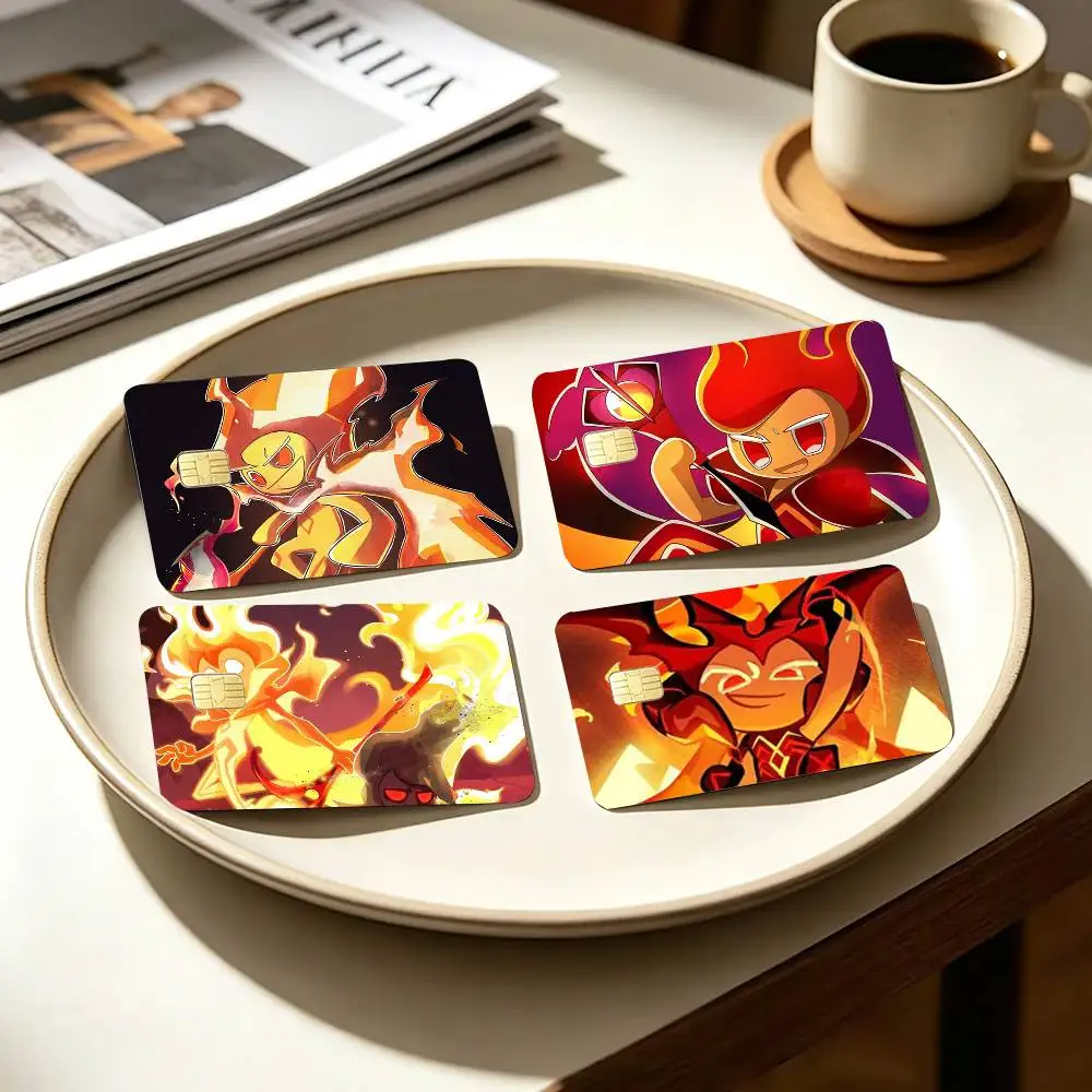 cool P-Pitaya Dragon Cookie   4pcs 1Set Card Stickers Small Waterproof Chip 4PCS Card Sticker Anti-Scratch