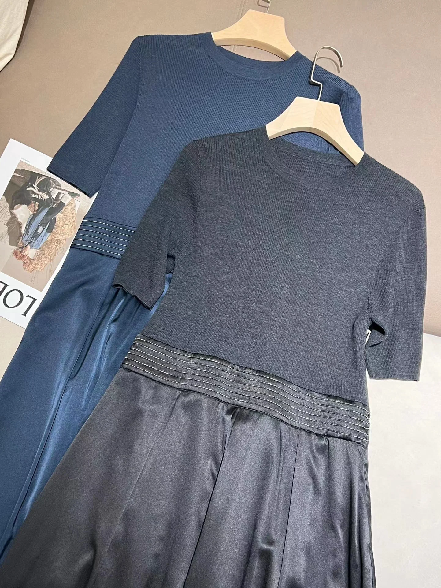 High quality casual  merino wool classic elegant dress