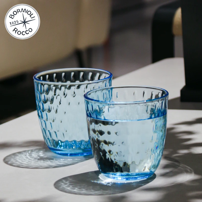 Bormioli Rocco-taza de cristal Original para agua, taza de té de frutas de lujo de alta estética para el ar, forma redonda...