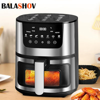 Air Fryer 5L Electric Hot Fryer Oven Oilless Cooker Visible Window & Visible Window Convection Oven Deep Fryer Family Size 220V
