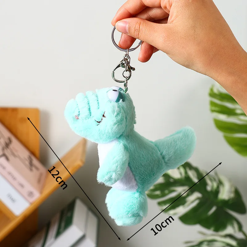 12Cm Creatieve Grappige Geur Grote Ogen Krokodil Pluche Pop Schattige Dinosaurussen Opknoping Tas Hanger Sleutelhanger Kids Sleuteltas Decor Cadeau