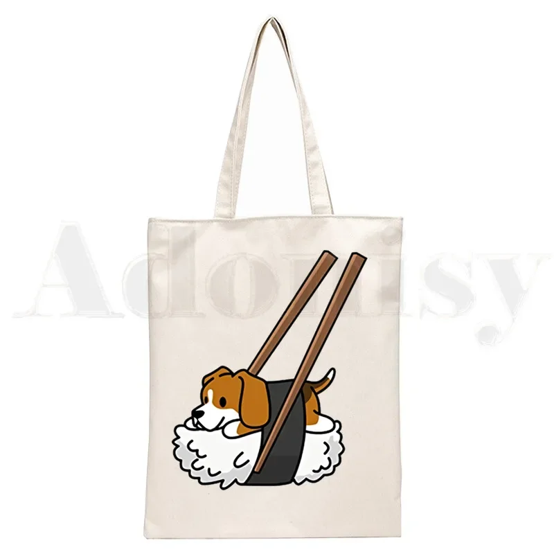 Divertente Beagle dog Pet Animal Beagles Graphic Cartoon Print Shopping Bags Girls Fashion Casual Pacakge Hand Bag