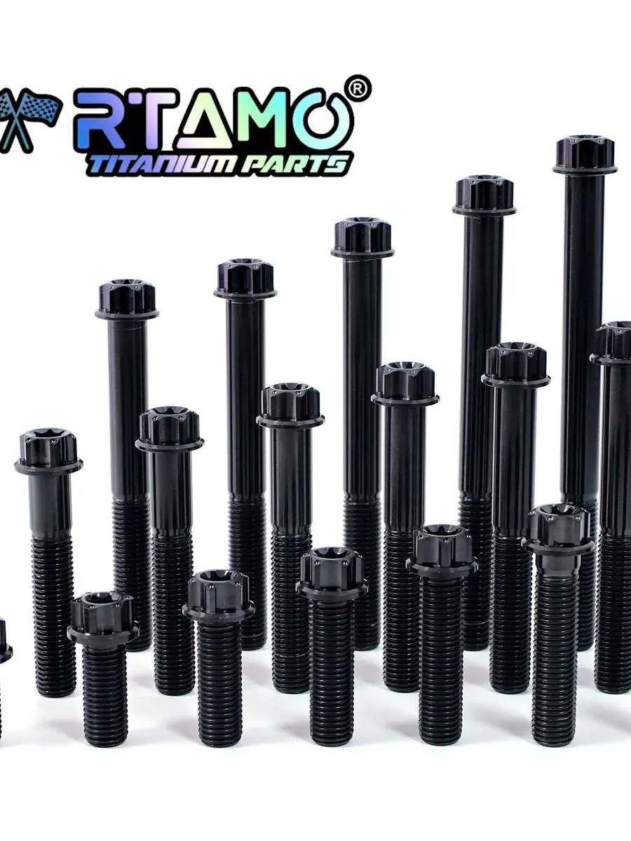 AliExpress RTAMO Gr5 Titanium Bolt M10X20/25/30/35/40/45/50/55/60/65/70/75/80/85/90/100/110/120 1.25Pitch Bike Motorcycle Modified Screw
