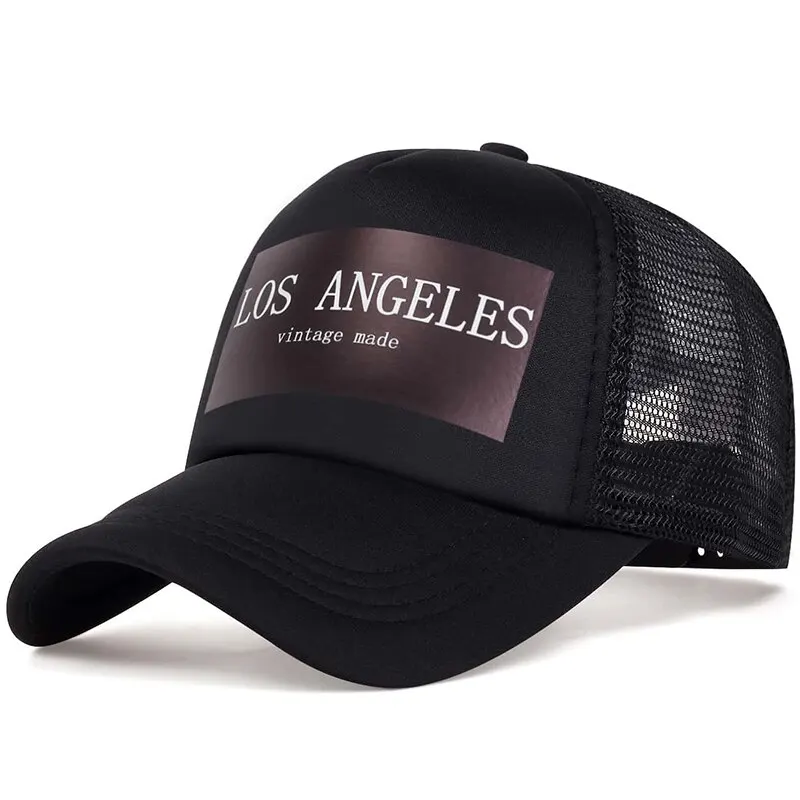 Unisex Los Angeles Print Baseball Mesh Caps Spring and Summer Outdoor Adjustable Casual Hats Sunscreen Hat