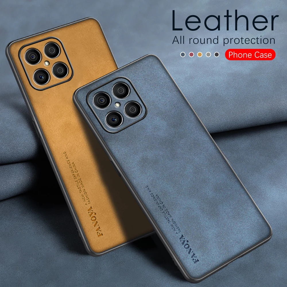 Cover posteriore per telefono in Silicone in pelle di pecora per Huawei Honor X8 Huawai Honer Honar X 8 X8 custodia antiurto per fotocamera Coque