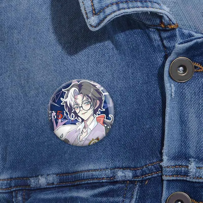 Creative Game Identity Ⅴ Lapel Pins Jewelry Accessories Round Tinplate Anime Brooches Bag Shirt Clothes Hat Badge Button Pin