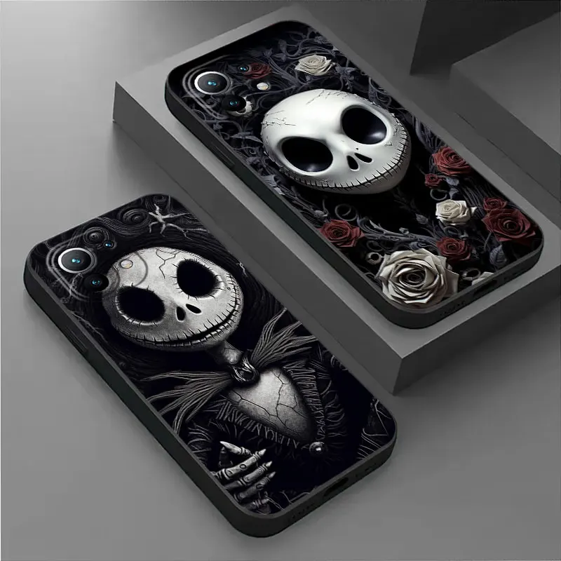 Etui na telefon Jack Skellington Black Art Disney do Xiaomi 14T 13T 12T 11T 14 Pro 12 Mi 11 Lite Poco X3 X4 X5 X6 M5 F5 F6 Pro Cover