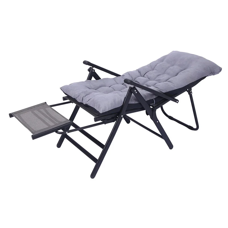 

Регулируемое складное кресло с подставкой для ног, портативное складное пляжное кресло с хлопковой подушкой для улицы, акция на продажи
