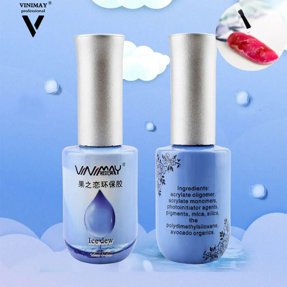 VINIMAY Base Decoration Salon UV DIY Soak Off Accessories Nail Polish Water Droplets Manicure Nail Gel Transparent