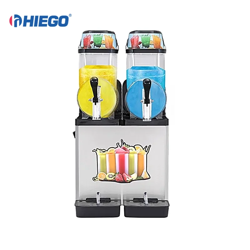 

China Thailand 2 Tank 220v Smoothie Frozen Cocktail Snow Melt Mini Slush Slushy Machine Maquina De Granizado