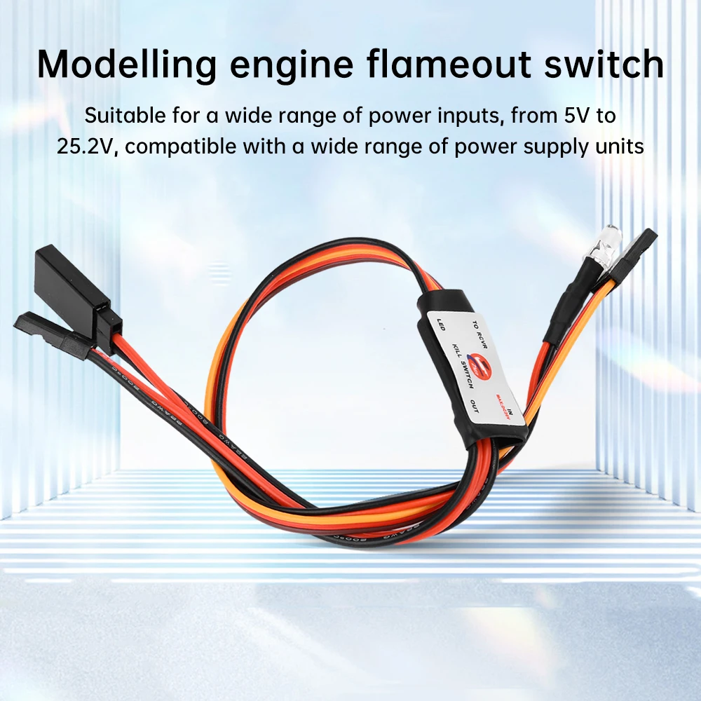 DC5-25.2V CDI Remote Flameout Switch RC Engine Flameout Kill Switch For RC DLE Gasoline Engine Strong Anti-interference Ability