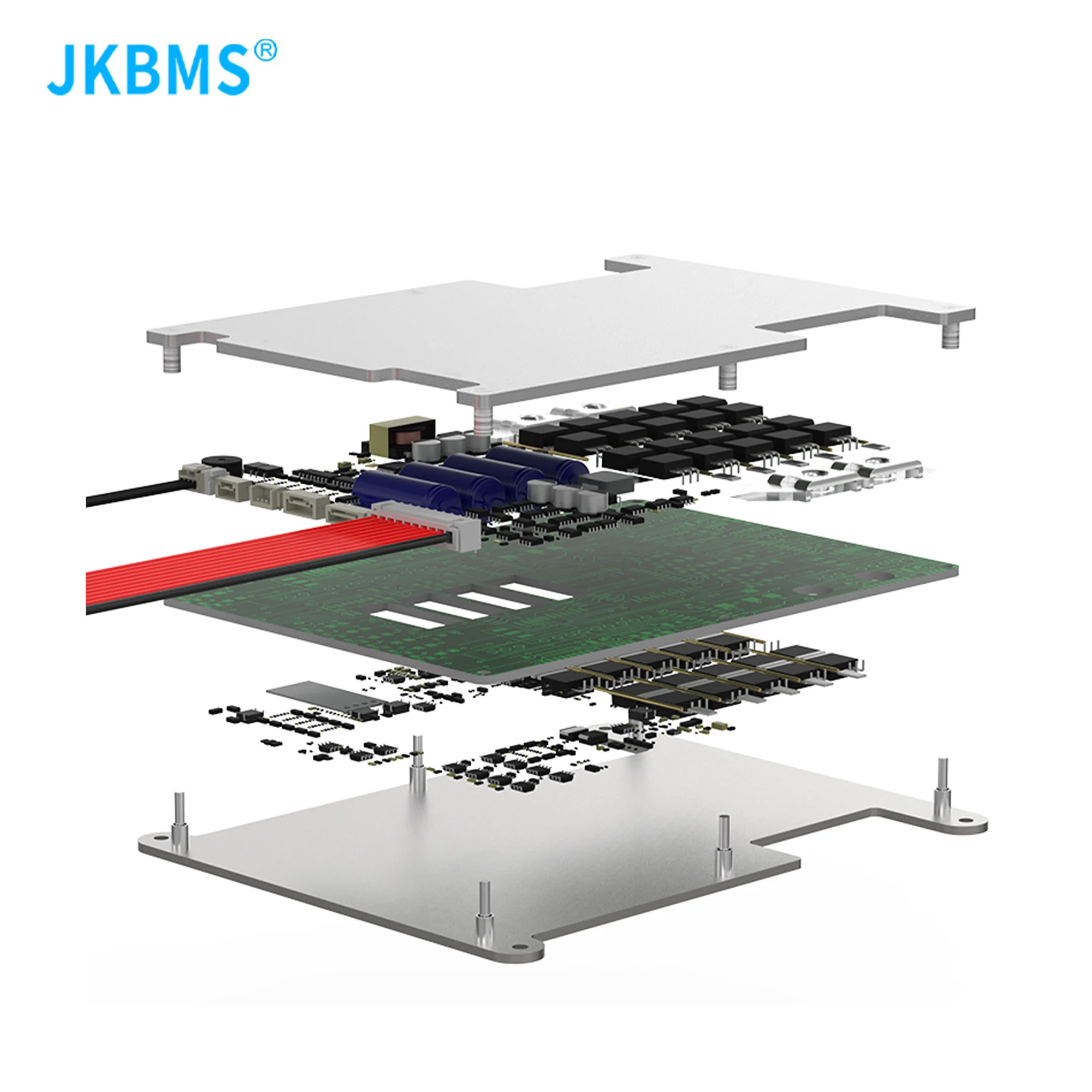 JKBMS Smart BMS  100A 200A 300A 4S 5S 6S 7S 8S 12V 24V Battery 2A Actice Blance RS485 HEAT CAN LifePO4 LTO LI-ION Battery BMS