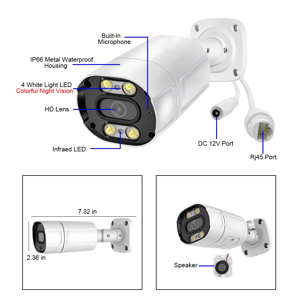 Imagem -06 - Loxcam-nvr Security Câmera System Kit ai Face e Human Detect Áudio Bidirecional ao ar Livre Conjunto de Vigilância por Vídeo 4k 10ch 8mp 4mp