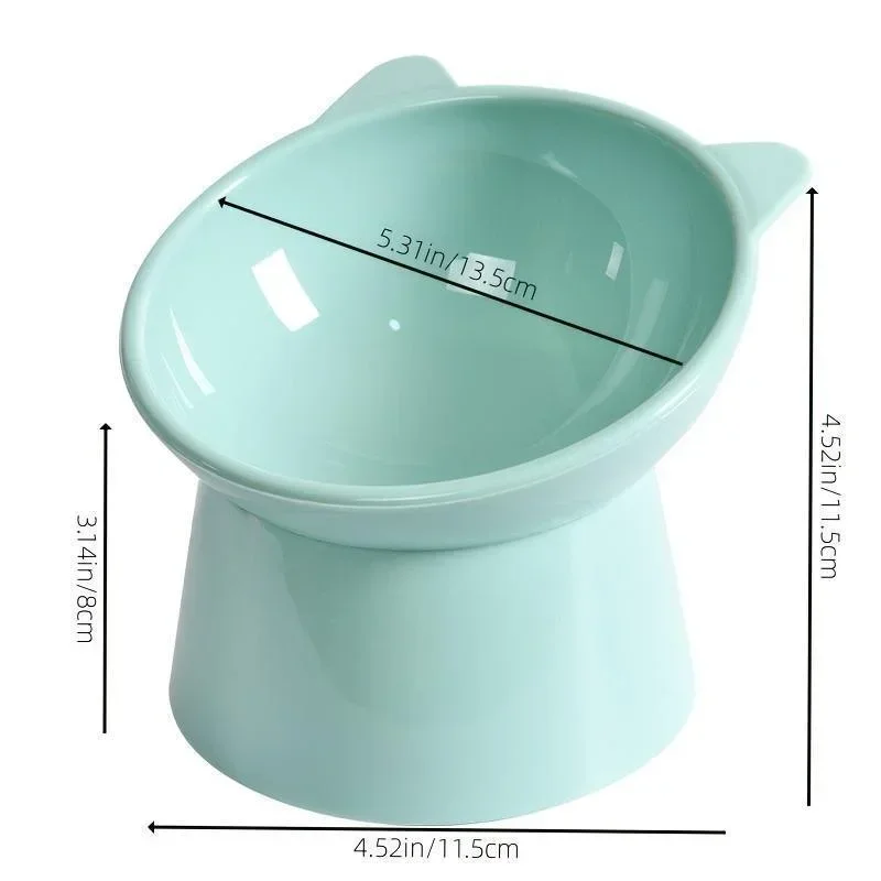 Cat Bowl Pet Food Water Bowl Cat Tilted Bowl Cat Puppy Kitten Food Dish Dog Feeder Water Dispenser Pet Supplies