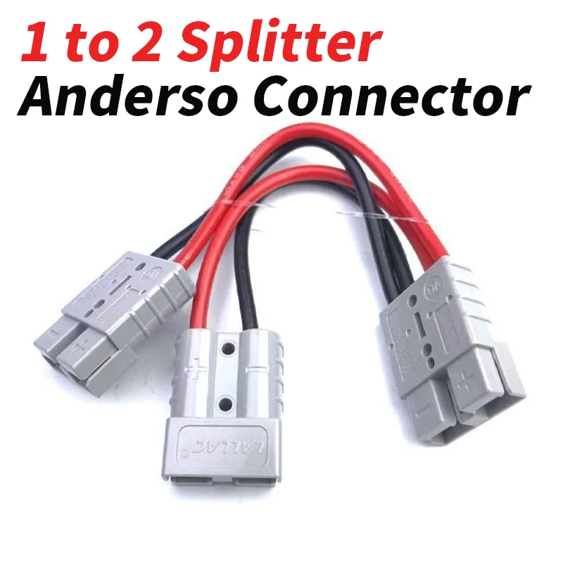 

For Forklift 1 to 2 Splitter 50A 120A 175A Connector Solar Battery Harness Charging Cable 6/7/10/12AWG Quick Connect Disconnect