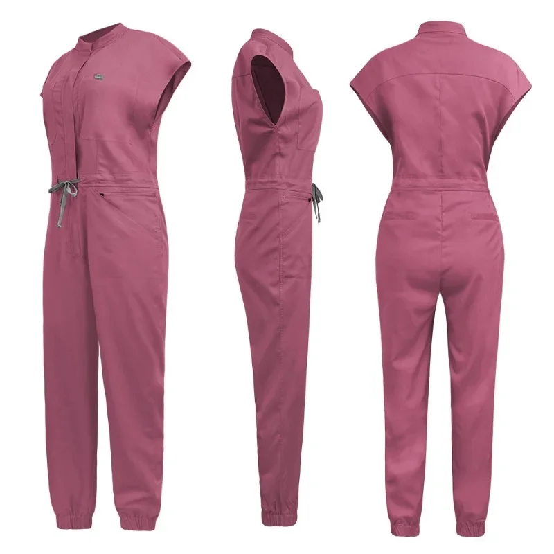 Wholesale Medical Apparel Scrub Uniform Women Short Sleeved Scrubs Jumpsuit Medical Hospital Clothing Scrub Uniforms with Pocket