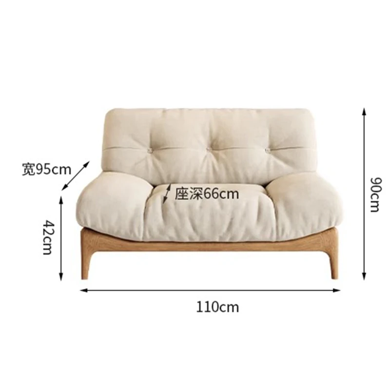 Drewniana minimalistyczna Sofa do przechowywania designerska japońska klasyczna recepcja kanapa Vintage pojedyncza pufa Chambre meble łóżko-zestaw