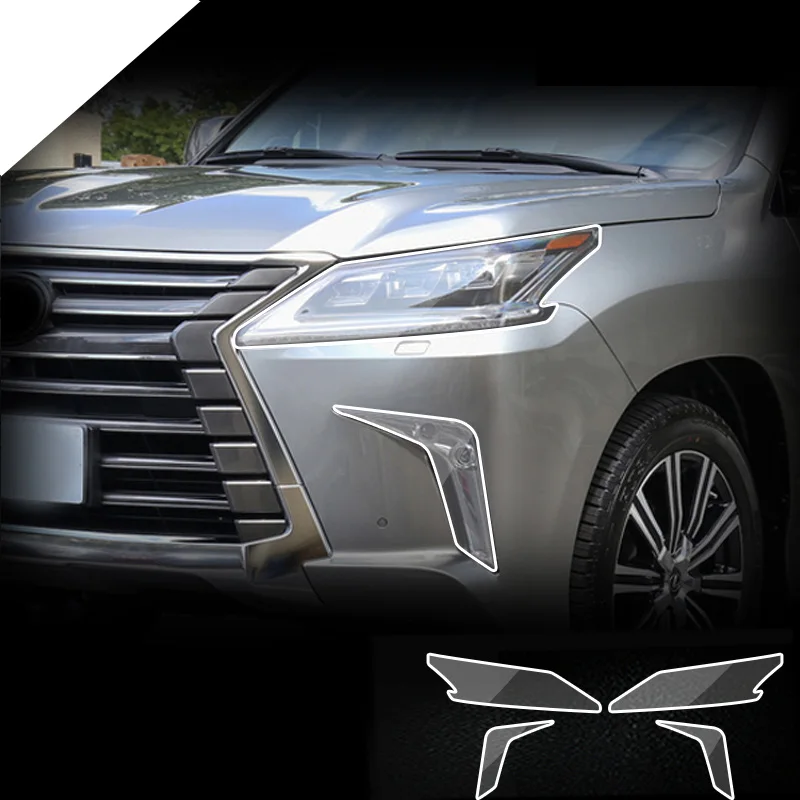 

Car Front Headlamp Film for Lexus LX LX570 LX600 2016-2019 Tpu Transparent Protective Film Exterior Headlight Strips Car Sticker