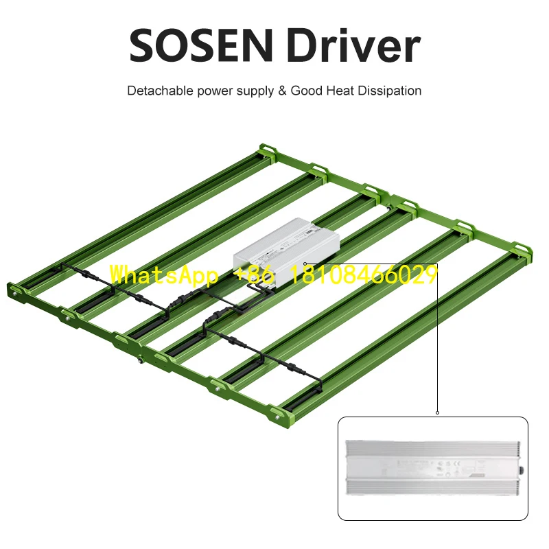 

EVO High PPFD LED Grow Light for Indoor Plants PPE 2.95umol/J, Rotatable KingBrite 600W LED Grow Light Bar LM301H