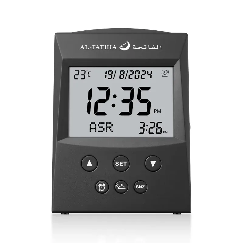 New Arrival Digital Azan LCD Desk Table Clock Muslim Athan Watch Reminder Hijri Gregorian Calendar Islamic Mosque