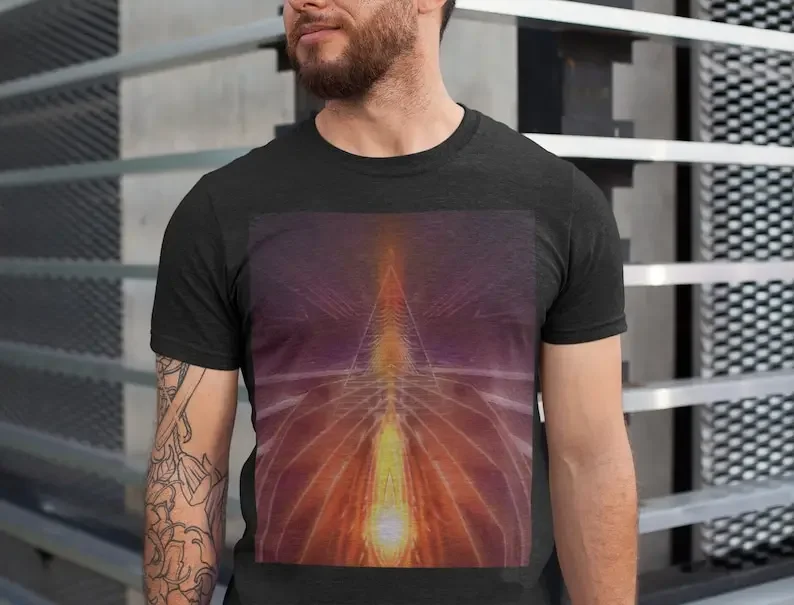 Psychedelic Glitch Architecture TShirt, Trippy Dark Surrealism Architecture Tee, Surreal Dystopian Architecture Shirt