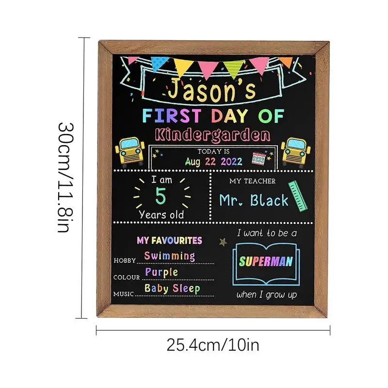 

First Last Days Of School Chalkboard 1st Day Of School Sign Reusable Double Sided Back To School Board