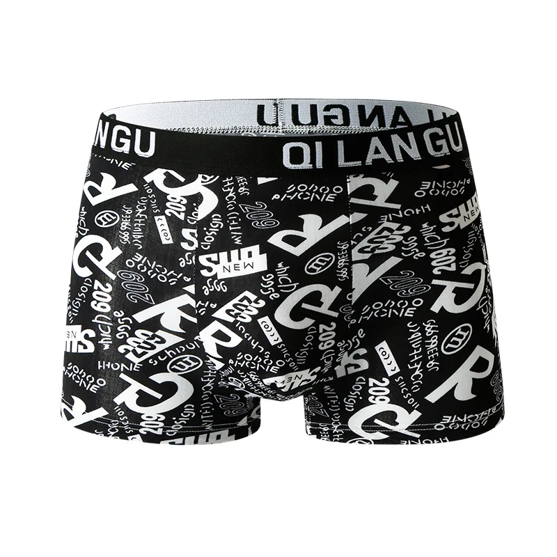 Men\'s Underwear Ice Silk Cool Comfortable Four Cornered Shorts Youth Mid Rise Breathable Men Underpants New Style Fashion Boxer