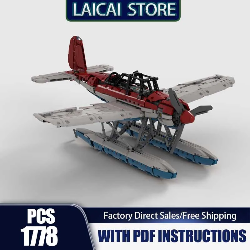 

Aerial Fighter Model Moc Building Blocks Modular Arado AR 196 Fighter Model Technology Bricks Model DIY Assembly Holiday Toy